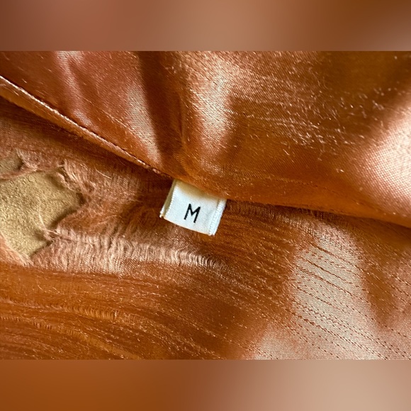 Vintage 80s Melanzona Suede Jacket - Size M - Tan/Brown -  Pockets - Lined - Picture 9 of 16